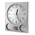 Weather Station Wall Clock w/ Thermometer & Hygrometer